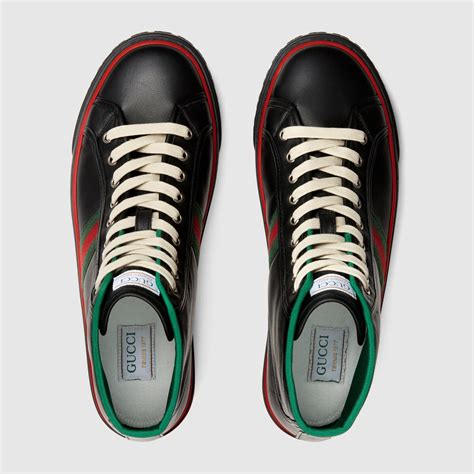 tenis gucci hombre negro|gucci tennis 1977 price.